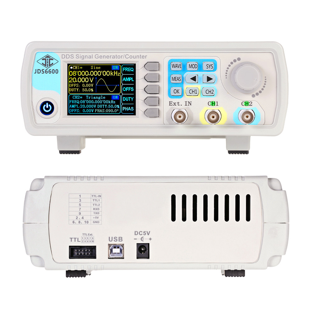 Dual Channel Arbitrary Waveform Function Generator 60Mhz - Generador de Señales DDS YAO JDS6600